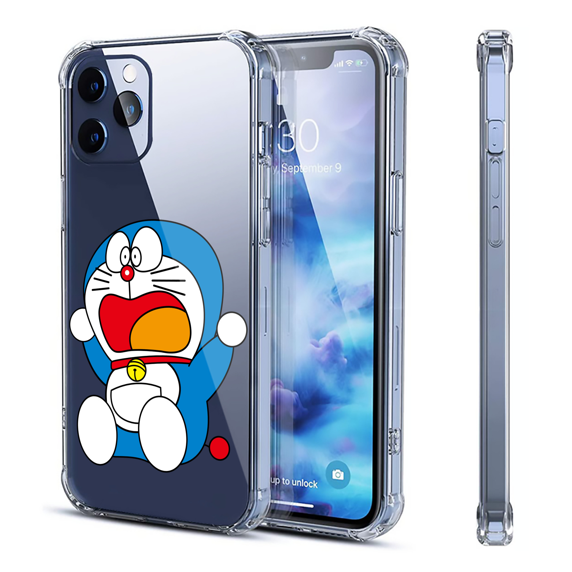 （画像用） ドラえもん Doraemon 【iPhone 12シリーズ対応】透明スマホケース（クリアソフトケース）